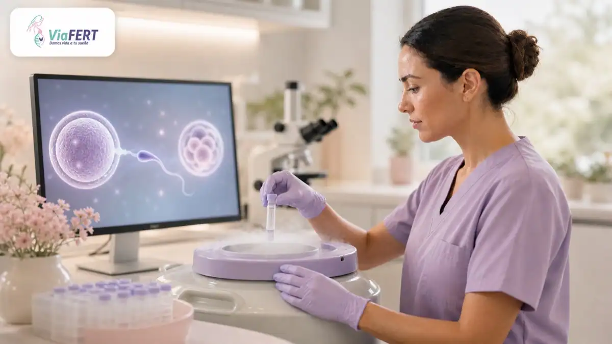 Criopreservación de óvulos, semen y embriones en el laboratorio de ViaFERT