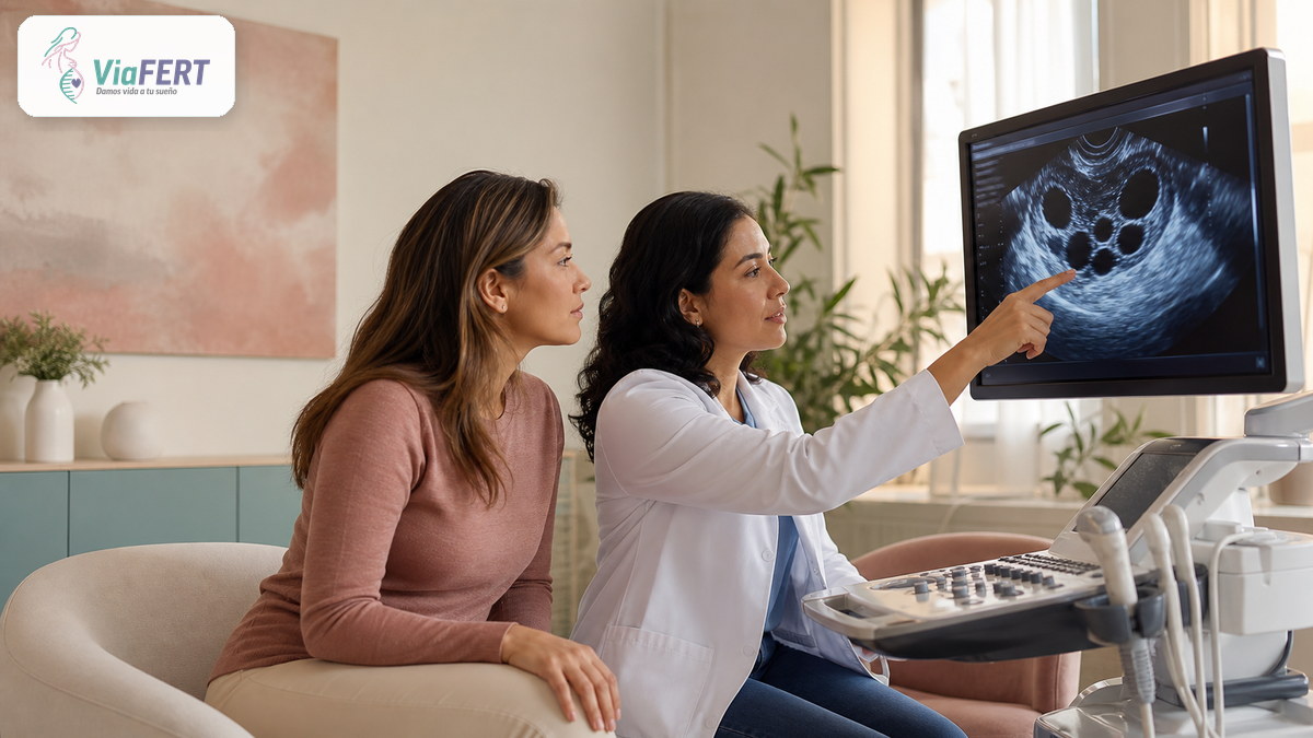 Médica explica el monitoreo folicular previo a una inseminación intrauterina