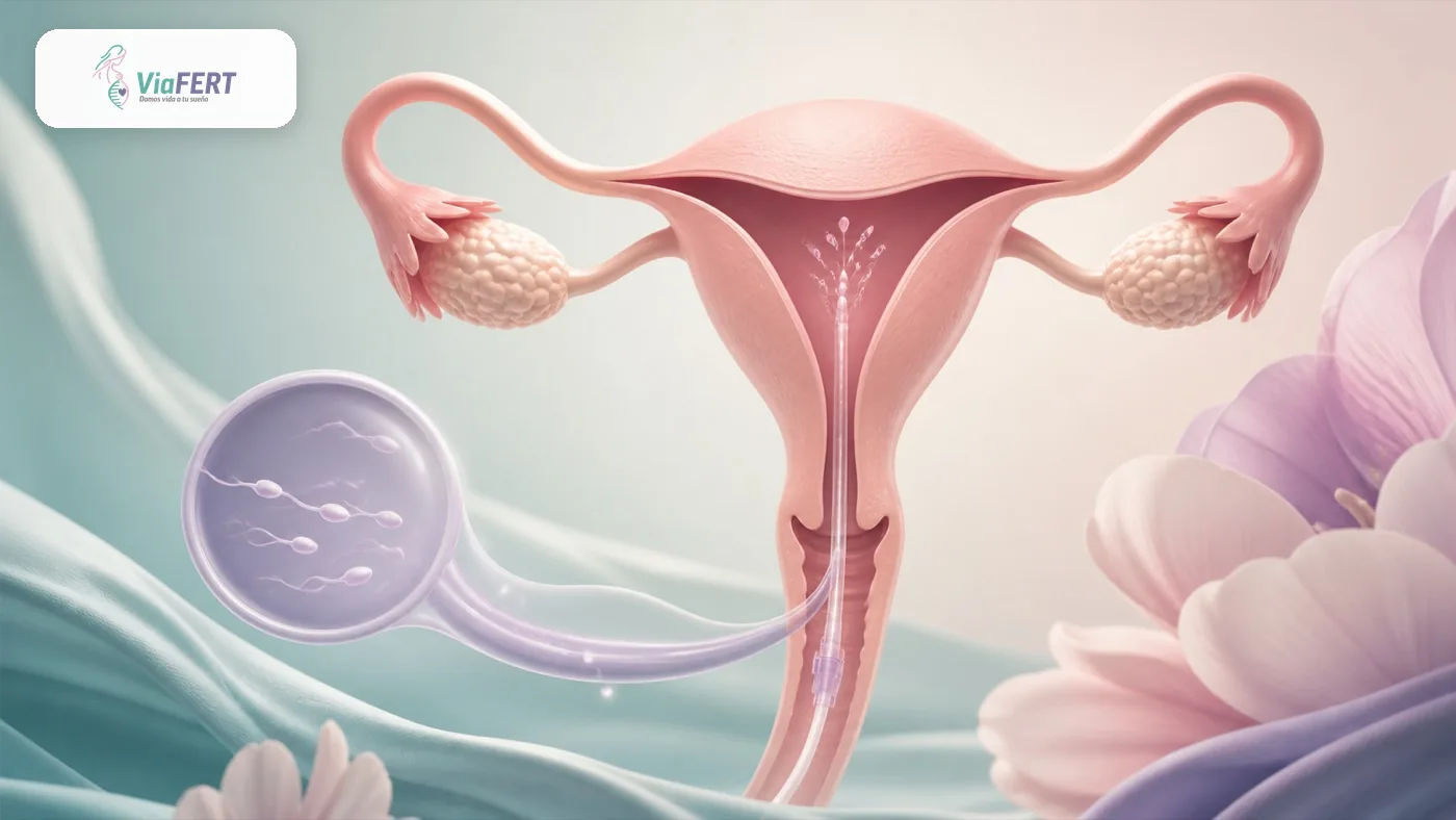 Inseminación intrauterina en un tratamiento de fertilidad